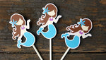 Mermaid  Cupcake Toppers, Mermaid Birthday Party, Mermaid Decorations