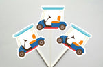 Golf Cupcake Toppers, Golfing Cupcake Toppers, Golf Cart Cupcake Toppers