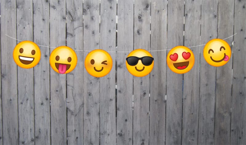 Emoji Banner, Emoji Garland, Emoji Decorations, Emoji Party, Emoji Pho ...