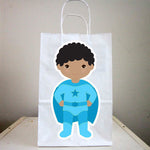 Superhero Goody Bags, Superhero Favor Bags, Superhero Gift Bags, Superhero Party Bags - African American 615181153A