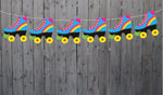 Roller Skate Garland, Roller Skate Banner, Roller Skate Party Banner, Roller Skate Decorations, Roller Skate Party Sign