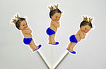 Prince Baby Shower Cupcake Toppers - Royal Prince Cupcake Toppers with Gold Crowns 91718127P