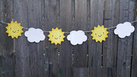 Sun Banner, Sun Garland, Little Sunshine, Sun and Clouds, Sunshine Banner, Sunshine Garland, Weather Banner, You Are My Sunshine Birthday