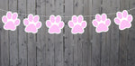 Paw Print Garland, Paw Print Banner, Puppy Party Banner, Dog Party Banner, Pink Paw Print