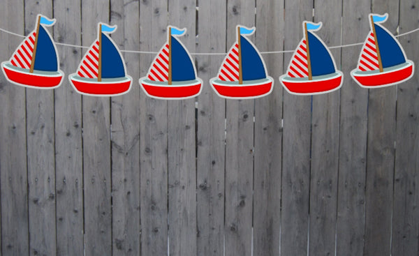 Nautical Garland, Nautical Banner, Nautical Baby Shower, Nautical Birt –  CRAFTY CUE