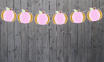 Pink and Gold Pumpkin Garland, Pumpkin Banner, Little Pumpkin Banner, Little Pumpkin Garland, Little Pumpkin, Baby Shower, Photo Prop