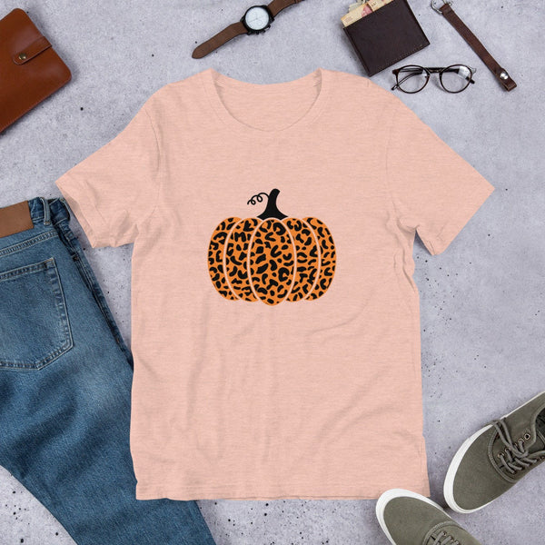 Leopard Pumpkin Shirt, Fall Shirt, Pumpkin Fall Shirt, Leopard Print Fall Tee, Pumpkin Shirt, Pumpkin Spice Tee