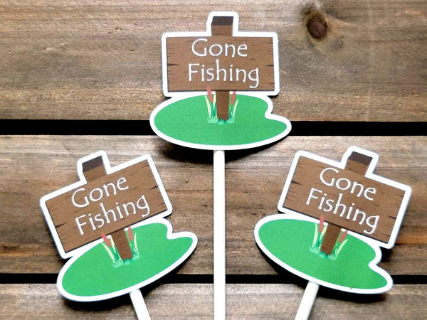 Gender Reveal Fishing Bobber Cupcake Toppers, Fishing Cupcake Toppers, –  CRAFTY CUE