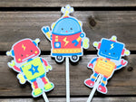 Robot Cupcake Toppers