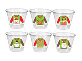 CHRISTMAS PARTY CUPS - Ugly Sweater Christmas Cups Christmas Decorations Christmas Party Supplies Christmas Party Favors Christmas Gifts