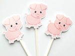 Pig Cupcake Toppers, Farm Animal Cupcake Toppers, Farm Birthday Cupcake Toppers, Animal Cupcake Toppers