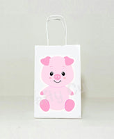 Pig Goody Bags, Pig Favor Bags, Pig Gift Bags, Pig Goody Bags, Pig Party Bags, Farm Animal Goody Bags - Farm Birthday Party