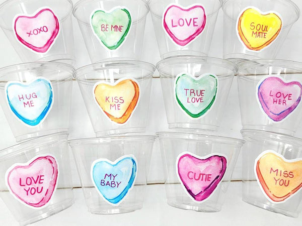 VALENTINES DAY CUPS - Valentines Party Cups Valentines Gifts Valentines Day  Gifts Valentines Day Favor Cups Valentine's Day Cups Valentines