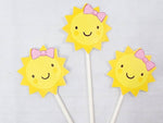 Sunshine Cupcake Toppers, Sun Cupcake Toppers, Girl Sunshine, You are my sunshine