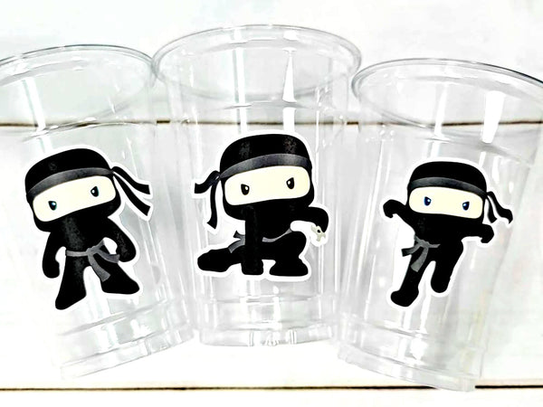 NINJA PARTY CUPS - Ninja Cups Ninja Birthday Party Ninja Party Decorations  Ninja Party Supplies Ninja Treat Cups Ninja Party Favors Karate