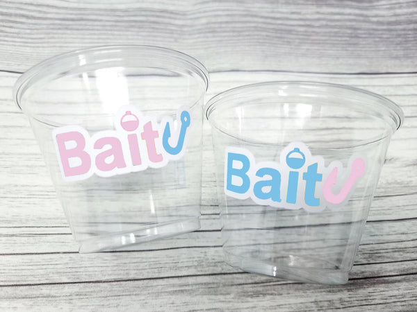 GENDER REVEAL FISHING Party Cups - Fish Party Cups Fishing Baby Shower  Fishing Favors Fishing Decorations Fishing Birthday Fishing Party