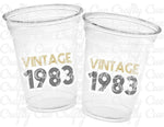 40th PARTY CUPS - Vintage 1983 40th Birthday Party 40th Birthday Favors 40th Party Cups 40th Party Decorations 1983 Birthday Party Cups