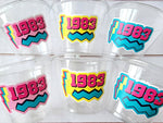 40th PARTY CUPS 40th Birthday Decoration 40th Party Favors 40th Party 40th Birthday Cassette Tape Party Best of 1983 Birthday Vintage 1983