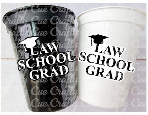 LAWYER PARTY CUPS Law School Party Cups Lawyer Graduation Law School Graduation Party Favors Attorney Party Decorations Law School Favors