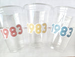 40th PARTY CUPS - 1983 40th Birthday Party 40th Birthday Favors 40th Party Cups 40th Party Decorations Vintage 1983 Birthday Party Cups