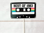 40th CAKE TOPPER Cassette Tape Cake Topper Best of 1983 Cake Topper 40th Birthday Cake Topper 40th Party Decorations 40th Vintage 1983 Party