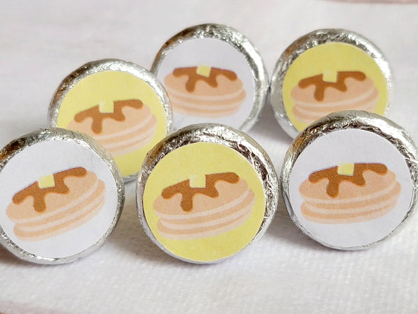 180 - Pancake Stickers Pancake Party Stickers Pancake Party Favor Stickers Candy Stickers Pancake Candy Stickers Pancake Birthday Party