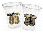 40th PARTY CUPS - Vintage 1983 40th Birthday Party 40th Birthday Favors 40th Party Cups 40th Party Decorations 1983 Birthday Party Cups