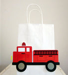 Firetruck Goody Bags, Firetruck Favor Bags, Firetruck Party Bags, Firetruck Bags