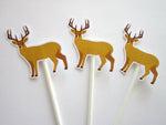 Hunting Birthday Party Cupcake Toppers - Deer Cupcake Toppers