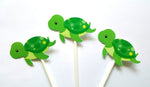 Turtle Cupcake Toppers - Turtle Birthday - Turtle Baby Shower - Under The Sea Cupcake Toppers - Boy Turtle