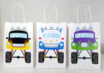 Monster Truck Goody Bags, Monster Truck Favor Bags, Monster Truck Gift Bags, Monster Truck Birthday Party, Black, White Red Trucks