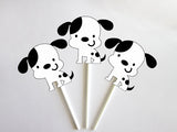 Dog Cupcake Toppers, Puppy Cupcake Toppers, Dalmatian Cupcake Toppers (7317304A)