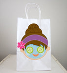 Spa Party Goody Bags, Spa Favor Bags, Spa Party Bags, Spa Party Bags, Spa Birthday,  Spa Girl With Mask (93016912P)