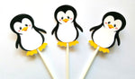 Penguin Cupcake Toppers, Winter ONEderland Cupcake Toppers, Penguin Birthday Cupcake Toppers 224201055A