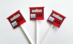 Fire Station Cupcake Toppers, Firetruck Cupcake Toppers, Fireman Cupcake Toppers