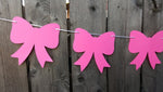 Hair Bow Garland, Hair Bow Banner, Gender Reveal Garland, Gender Reveal Banner