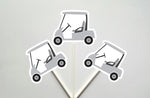 Golf Cupcake Toppers, Golfing Cupcake Toppers, Golf Cart Cupcake Toppers