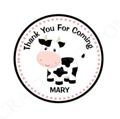 Cow Cupcake Toppers, Farm Animal Cupcake Toppers, Farm Birthday Cupcake Toppers, Animal Cupcake Toppers - Image 2