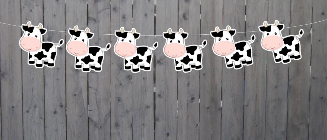 Cow Cupcake Toppers, Farm Animal Cupcake Toppers, Farm Birthday Cupcake Toppers, Animal Cupcake Toppers - Image 3