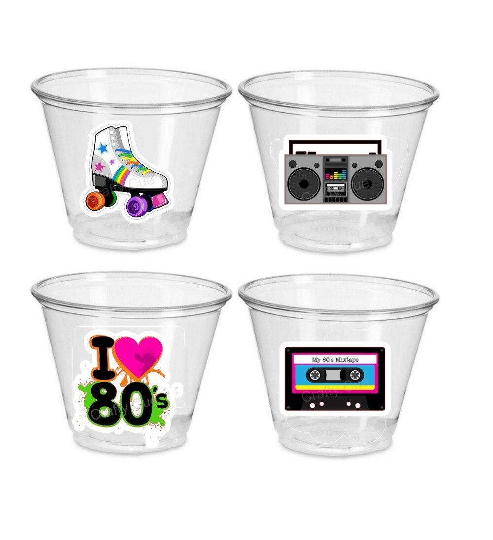 I Love the 80'S PARTY CUPS - 80's Birthday Cups 80's Party Cups 80's Decorations 80's Birthday Party 80's Birthday Party Decorations 80s 90s - Image 2