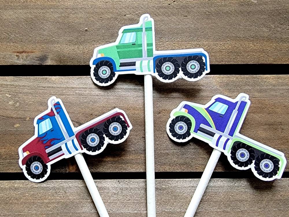 Semi Truck Cupcake Toppers (CUTO - 422171233P) - Image 2