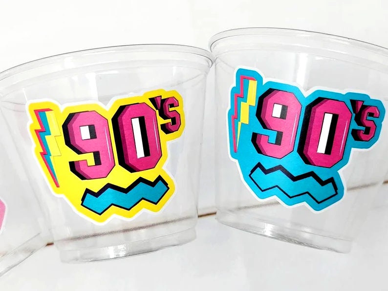 I Love the 90'S PARTY CUPS - 90's Birthday Cups 90's Party Cups 90's Decorations 90's Birthday Party 90's Birthday Party Decorations 90s 80s - Image 4