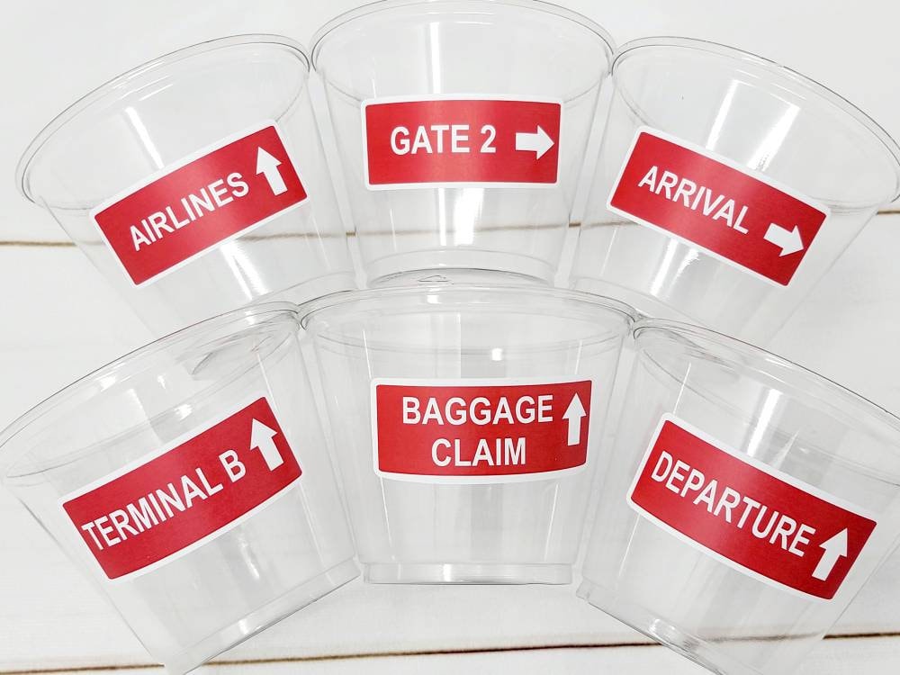 AIRPLANE PARTY CUPS - Airplane Cups Airplane Birthday Cups Airplane Party Favors Pilot Party Plane Birthday Party Airplane Decorations Pilot - Image 2