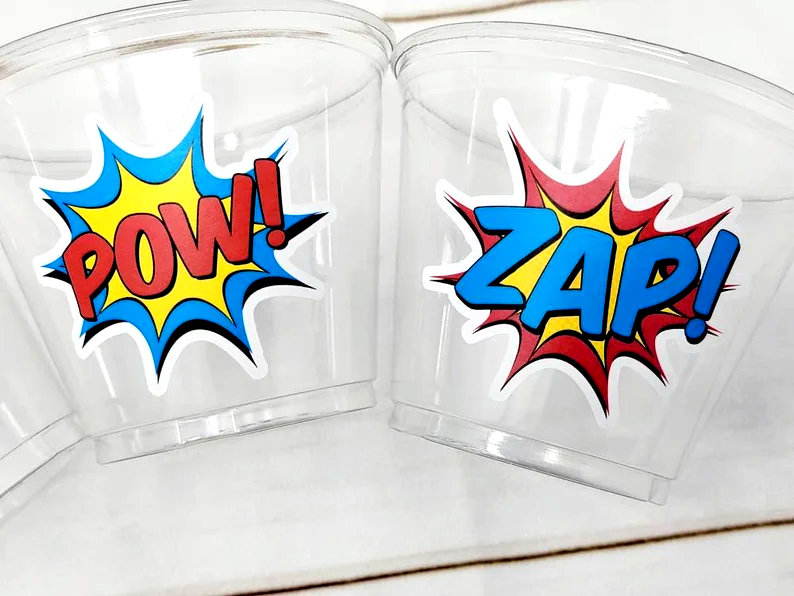 SUPERHERO PARTY CUPS - Superhero Cups Superhero Birthday Superhero Party Superhero Decorations Superhero Party Favors Superhero Decorations - Image 3