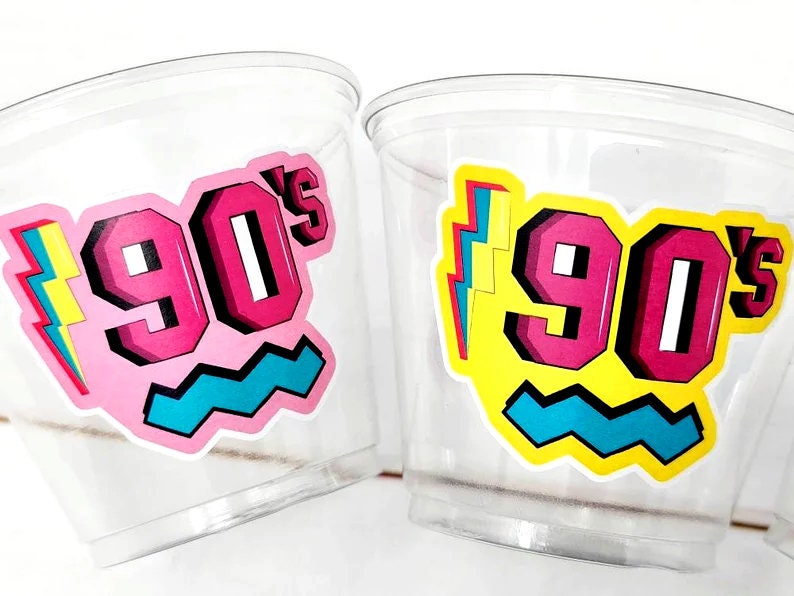 I Love the 90'S PARTY CUPS - 90's Birthday Cups 90's Party Cups 90's Decorations 90's Birthday Party 90's Birthday Party Decorations 90s 80s - Image 3