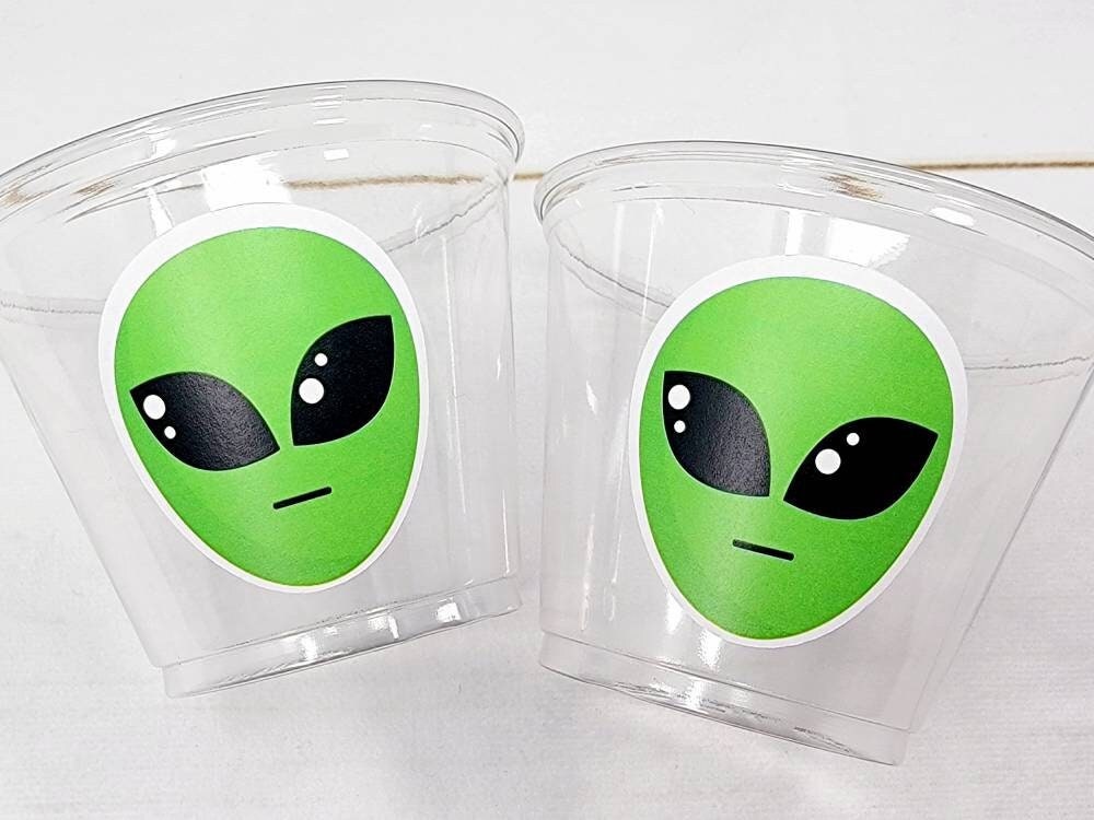 ALIEN PARTY CUPS -Alien Cups Alien Birthday Alien Party Alien Party Decorations Alien Party Supplies Ufo Party Cup Spaceship Cup Space Party - Image 2