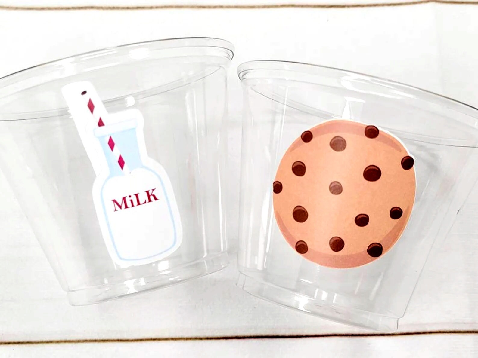 Milk Decorations Cookies Party Cups, Milk Cups and Cookies Cups Party Favors Milk Treat Cups Milk Birthday Cookies Birthday Favors Cups - Image 2