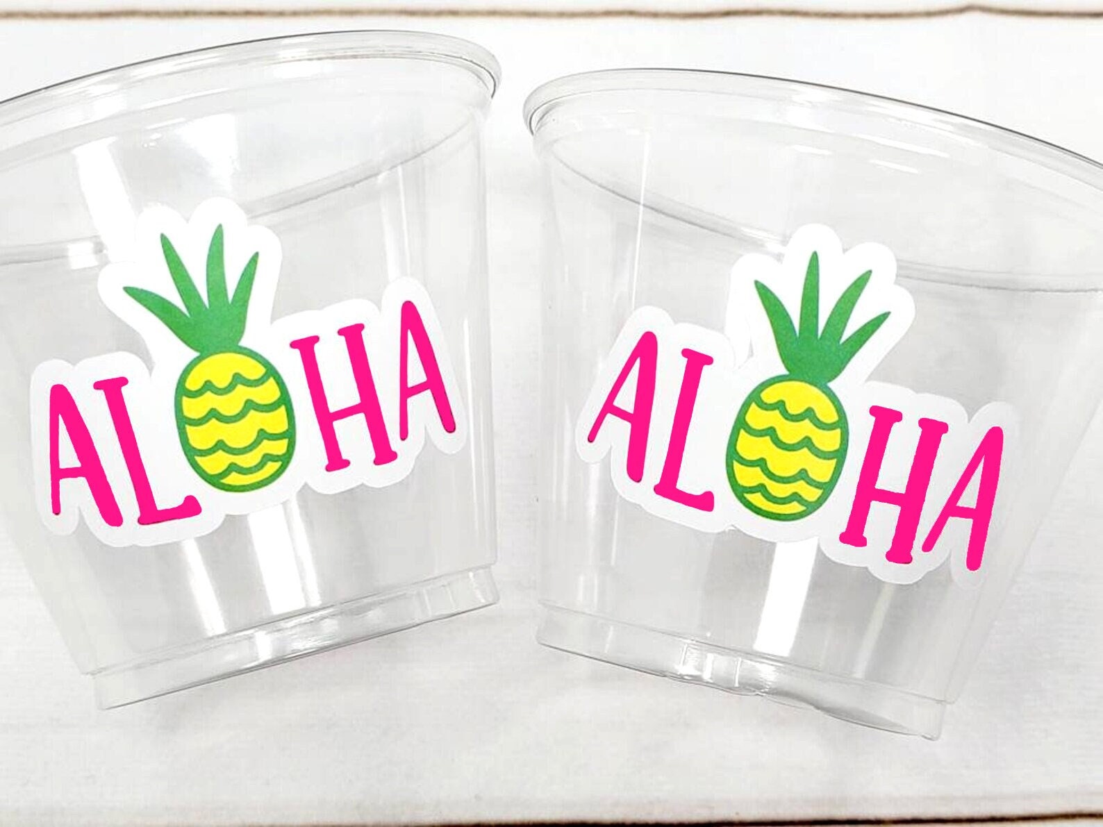LUAU PARTY CUPS - Aloha Party Cups Luau Party Decoration, Luau Party Supplies Luau Baby Shower Tropical Party Decorations Hawaii Party Luau - Image 2