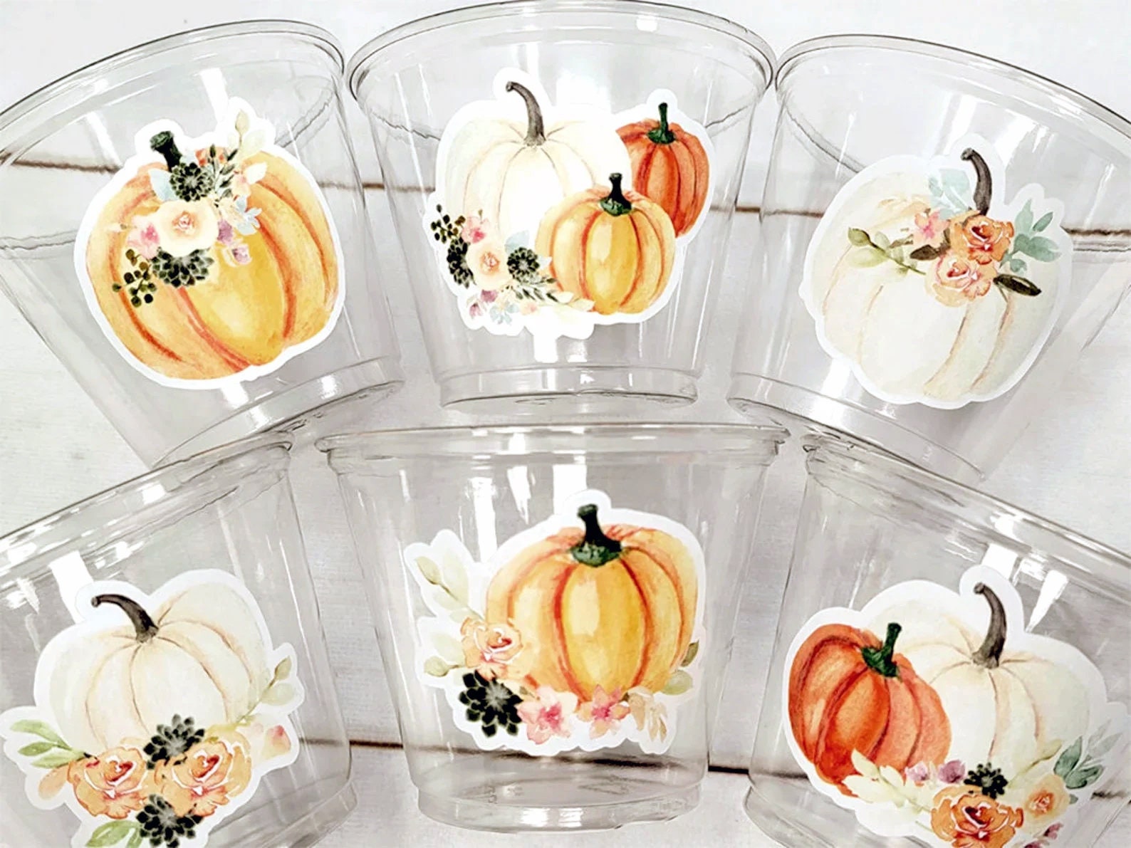 FALL PUMPKIN PARTY - Disposable Fall Pumpkin Party Little Pumpkin Fall Baby Shower Pink Pumpkin Fall Baby shower White Pumpkin Party Cups - Image 7
