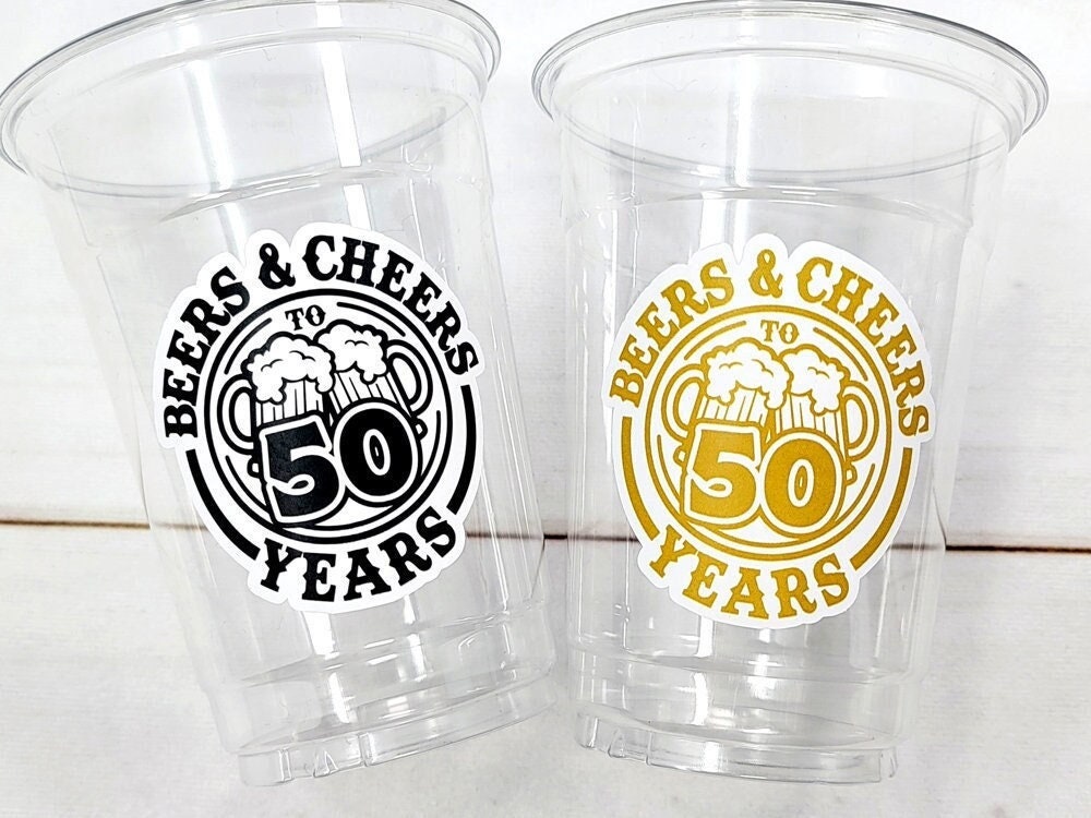 50th PARTY CUPS - 50th Birthday Party 50th Party Decorations 50th Party Favors 50th Birthday 50th Birthday Party 50th Party Supplies Decor - Image 2